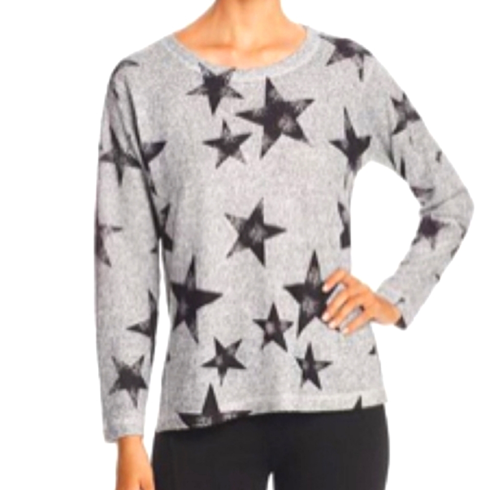 ✨️HP✨️BLUE STARS GRAY SWEATER BY Workshop Republic Cothing Sweater Size XS
